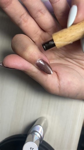 GALAXY MOCCA NAILS #tutorial #uñas #cateye #vitral