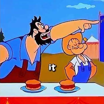 Bluto vs Popeye, but both of them kept cheating #popeyethesailor #funny #shorts #viral