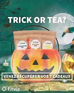 5.1K views · 77 reactions | Du thé ou un sort ! Fitvia passe en mode Halloween  Venez remplir votre panier de friandises (healthy ) Avec le code TRICKORTEA, à partir de 69€ d’achats, vous recevrez en plus de votre commande 7 CADEAUX  De quoi remplir votre panier d’Halloween en avance ! Et restez attentifs nous vous réservons une surprise très spéciale pour le 31, et il y a déjà un indice dans le texte  Site web: www.fitvia.fr | fitvia | Facebook