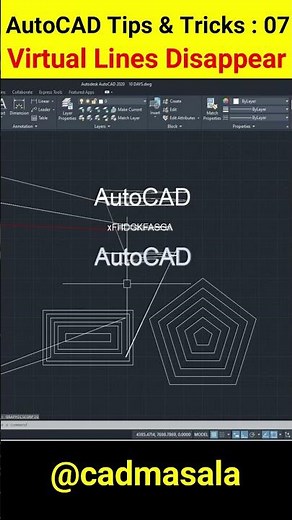 07 : Solve the problem of virtual line appears & disappears during zoom in and out in AutoCAD