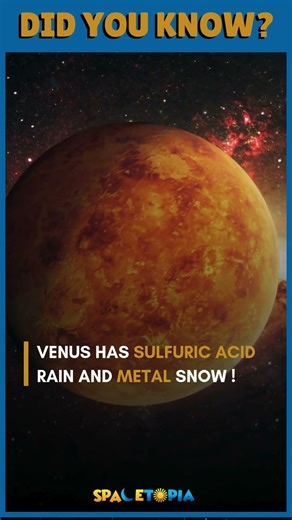 Did you know Venus has sulfuric acid rain and metal ice on its mountains? | #didyouknow #spacefacts