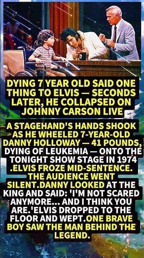 Dying 7 Year Old Said ONE Thing to Elvis — Seconds Later, He Collapsed on Johnny Carson LIV #shorts