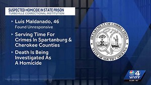 South Carolina man dies in suspected homicide inside prison, authorities say