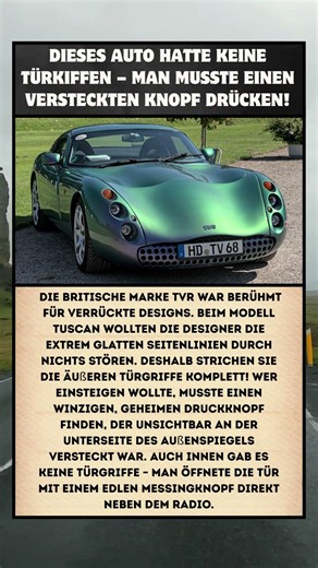 TVR TUSCAN: DER SPORTWAGEN OHNE TÜRKIFFEN! 🇬🇧🔘