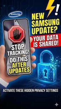 STOP Samsung From Tracking You! Do This After Every Update 📱🛡️ #zementech #samsunggalaxy #androidtip