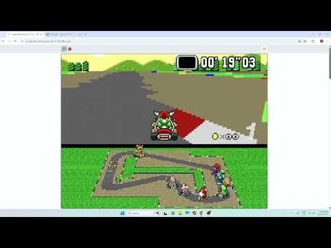 Super Mario Kart (Scratch) Glitched Full Race - 53"80