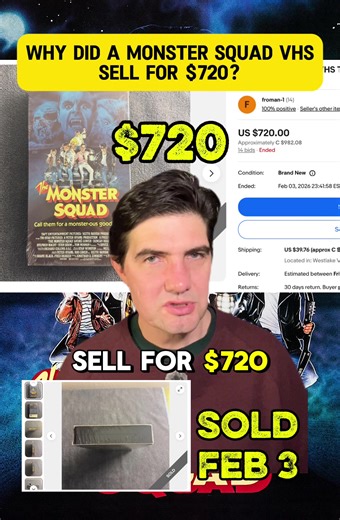 Why did this Monster Squad VHS sell for $720?