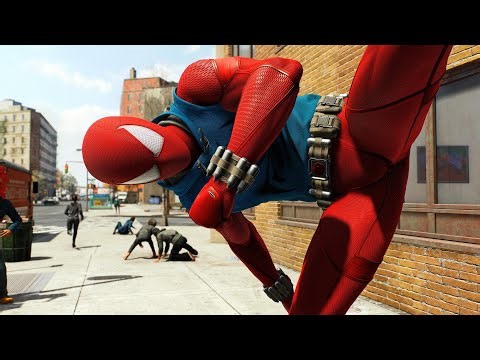 Scarlet Spider Suit Gameplay In Spider-Man Remastered