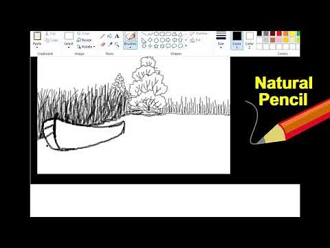 How to draw with Natural Pencil Tool in MS Paint - Simple art - ComeTube