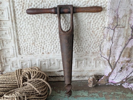 Antique Auger T-handle, Barrel Bung Hole, Borer, Reamer, Hand Drill, Keg Tool - Etsy