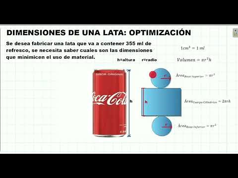 Dimensiones de una lata :Optimización