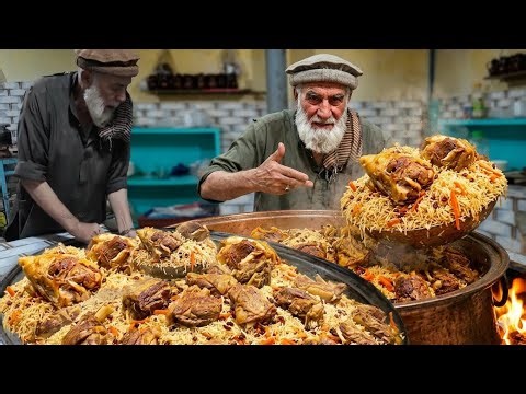 100 KG Unique Afghani Uzbek Pulao pilaf | Kabuli pulao recipe | Street food | Chicken biryani recipe