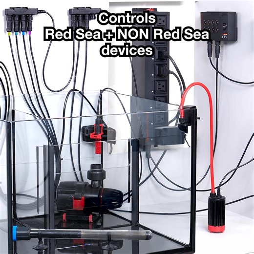 ReefControl Power is an independent power hub for Red Sea and NON-Red Sea devices, seamlessly integrating both into ReefBeat’s feeding schedules and maintenance routines, with sensor-driven monitoring and control for every socket! | Red Sea