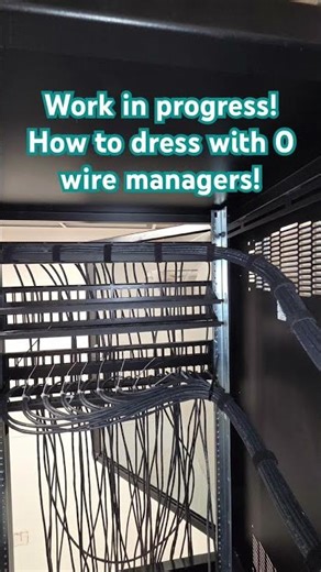 How to dress cat 6 cable with and without wire managers! #networkcables #datacabling