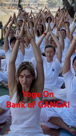 Yoga on The Ganga Rishikesh! #viralvideo #viralshorts #viralreels #viralvideos