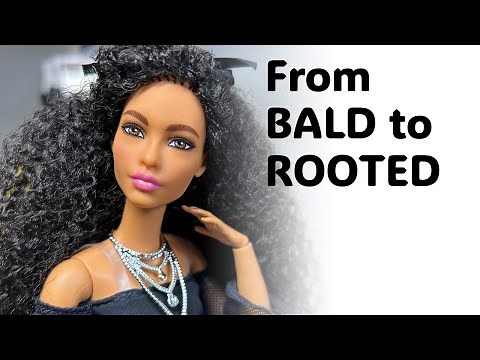 Natural Hair for Barbie Basics YOU CREATE Kit 1 How-To Hair Rooting Video