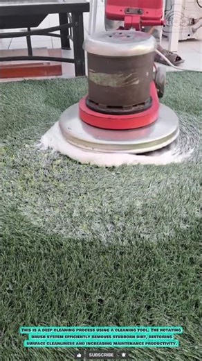 Rotary Floor Scrubber Tool: Deep Cleaning Artificial Grass Surface Technique