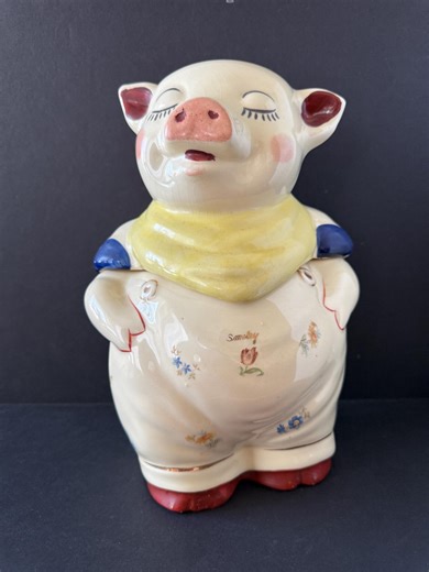 Vintage Shawnee Pottery Smiley the Pig Cookie Jar - Etsy