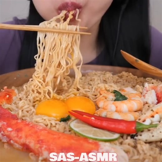 23K views · 381 reactions | King crab tom yum noodles soup #asmrvideo #asmr #asmrsounds #asmreating | Sas Asmr | Facebook