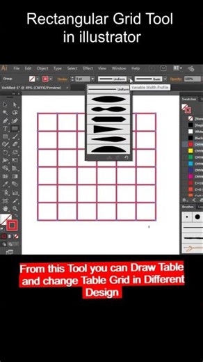 How to Change Rectangular Grid Table Line in Different Design #shorts