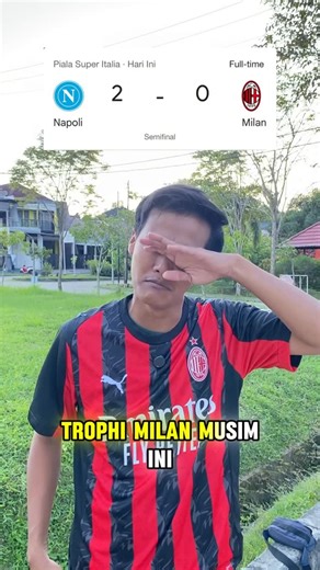 Endru Oid on Instagram: "Milan gugur di SuperCoppaItalia 😭 W/ @dampsy_manoppo @bamzhariawan #acmilan #reels #intermilan #napoli"