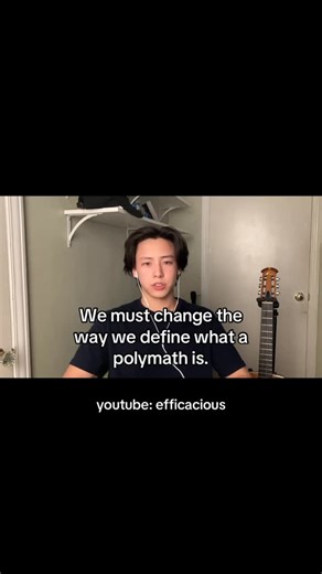 Efficacious on Instagram: "What defines a Polymath? Full video on my YouTube! #polymath #generalist #change"