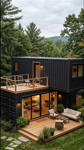 Modern Container House in the Forest 🌲 | Cozy Tiny Home with Rooftop Deck