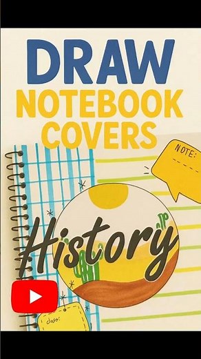 DIY Notebook Cover for History | Easy & Aesthetic Idea #beginnerarttips #art #drawing #notebookcover