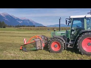 Fendt 307e mit Eigenbau Pickup-Bandschwader