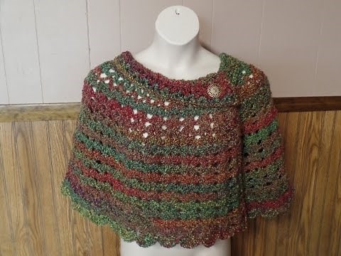 How to Crochet Womans Cozy Capelet Shawl Poncho Crochet TUTORIAL #256