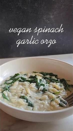 How To Make Creamy Vegan Garlic Orzo