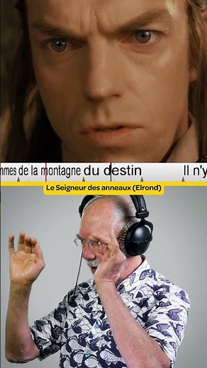 Féodor Atkine, the French voice of Elrond, re-records an iconic scene from The Lord of the Rings!...
