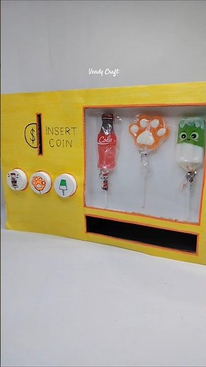 DIY Paper Candy Vending Machine 🍬 It Actually Dispenses Candy! #shorts