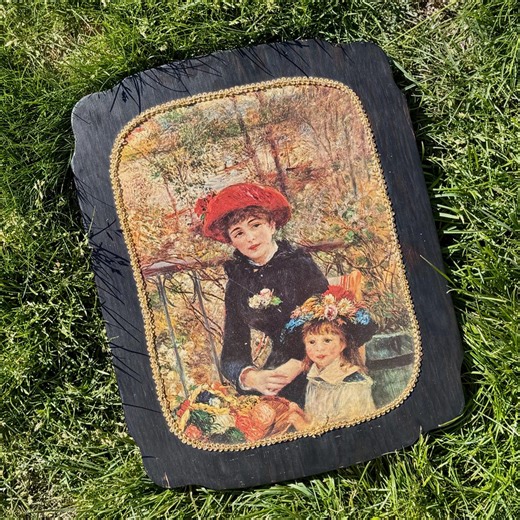 Vintage "Two Sisters" Renoir Reproduction Wall Plaque