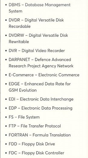 Computer class ke kuch besic full forms ☝️☝️