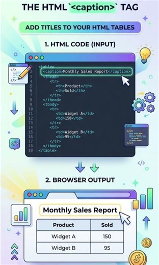 HTML Caption Tag | #shorts #html #caption #table #coding #webdev