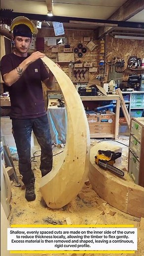 Curved Timber Shaping with Block‑Cut Method