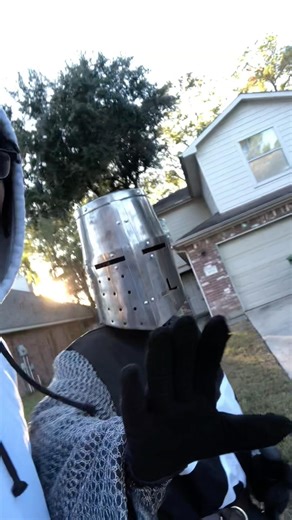 Video from Halloween with Eli of the red cloud😅 #medieval #crusader