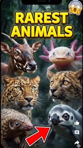 5 Rarest Animals on Earth You Won’t Believe Exist 😱 #animals #rareanimals