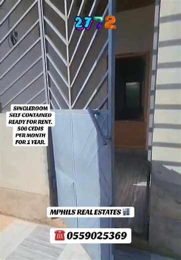 SINGLEROOM SELF CONTAINED READY FOR RENT. 500 CEDIS PER MONTH FOR 1 YEAR. #creatorsearchinsights2025 #mphils_real_estate #mphilsrealestate #viraltiktok #singleroom
