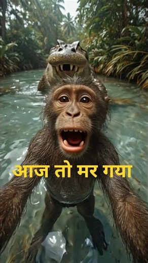 Aaj to Mar Gaya 😭🔥 monkey blogger 😱 🔥#trending #monkey #monster #shorts #viral #videos