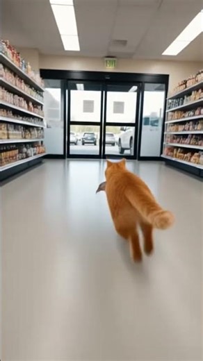 Orange Tabby's Great Fish Heist | Cat Steals Fish & Escapes Grocery Store Chase