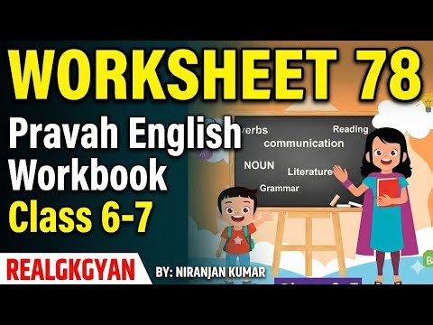 Worksheet 78 Pravah English Class 6-7 | Pravah English Workbook Solution | realgkgyan