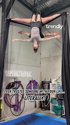 Unreal Aerial Silks Duo Defy Gravity With Jaw-Dropping Foot Drop Stunt