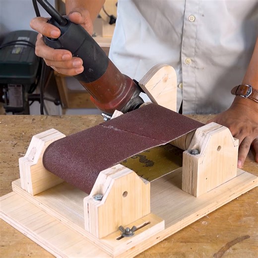23K views · 139 reactions | Turn Angle Grinder Into Belt Sander Woodworking Tips and Tricks | Woodworking TV | Facebook