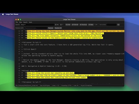 ECE 1724 - Large Text Viewer (In Rust) - Demo