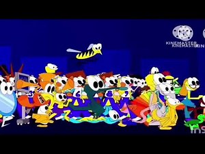 Cartoonmania running characters in stretched 16:9