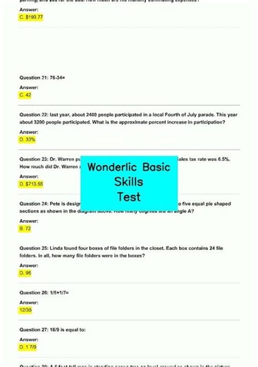 Wonderlic Basic Skills Test video