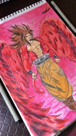 😈Dark Angel Warrior | Anime Drawing 🔥 #shorts
