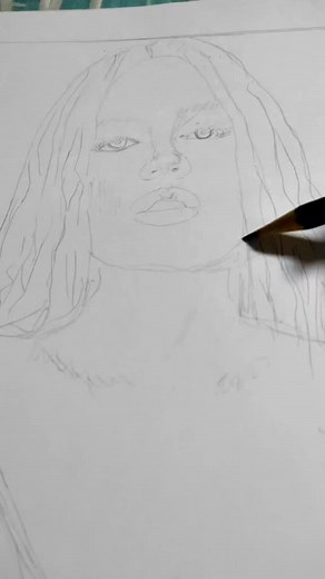 Artistic Process of Drawing a Female Figure